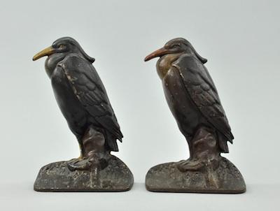 A Set of Cast Iron Crow Bookends b4707
