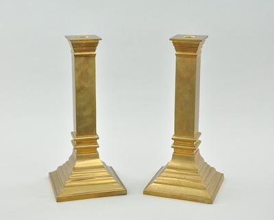 A Pair of Handsome Brass Candlesticks