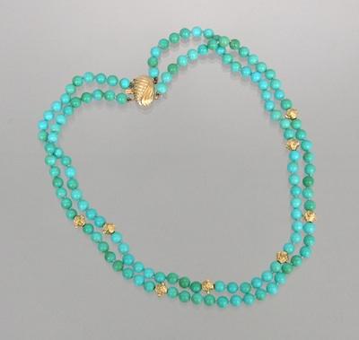 A Lovely Double Strand Turquoise b4741