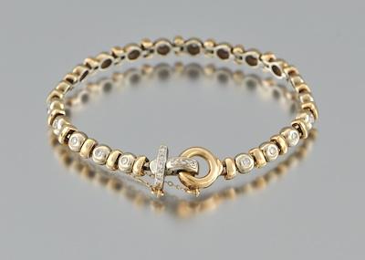 A Ladies Diamond Tennis Bracelet b4755