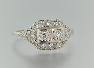 An Art Deco Platinum and Diamond b4761