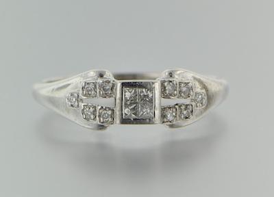A Platinum and Diamond Ring 950 b4769