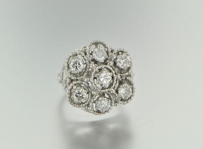 A White Gold and Diamond Ring 14k white