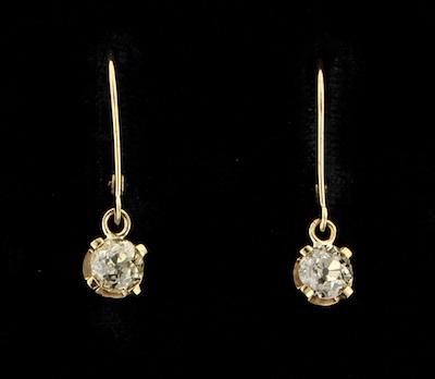 A Pair of Diamond Leverback Earrings b478c