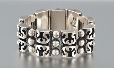 A Taxco Mexican Sterling Silver Bracelet