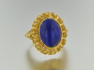 A Lapis and Gold Ring 14k yellow b47cf