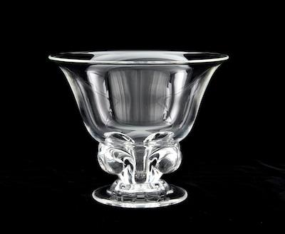 A Steuben Centerpiece Bowl With Foliated