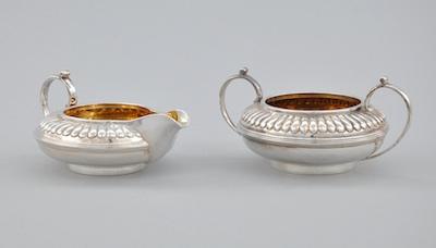 A Sterling Silver Creamer and Sugar