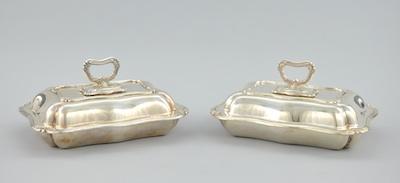 A Pair of Edwardian Silver Covered b4e46