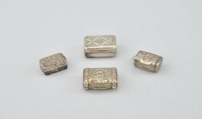 Four Antique British Silver Vinagrettes b4e58