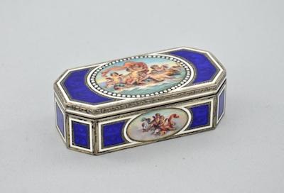 A Rare Continental Enameled Snuff Box