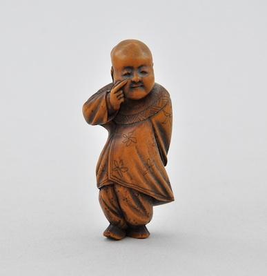 Netsuke of a Standing Boy with b5066