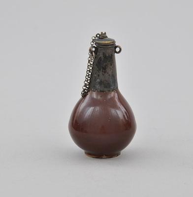 Brown Glazed Porcelain Snuff Bottle b507f