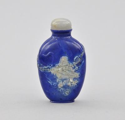 A Carved Sodalite Snuff Bottle b5088