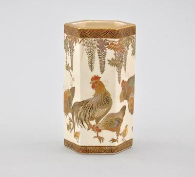 A Very Fine Satsuma Vase Hexagonal b50a8