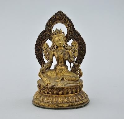 A Gilt Bronze Amitayus Figure b50ca