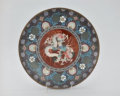 A Large Chinese Cloisonne Charger  b50cd