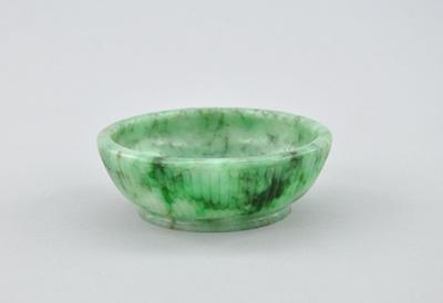 A Carved Green Jade Dish Carved