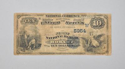 A Vintage Ten Dollar Bond Note;