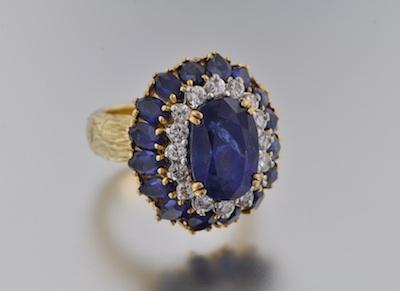 A Sapphire and Diamond Dinner Ring