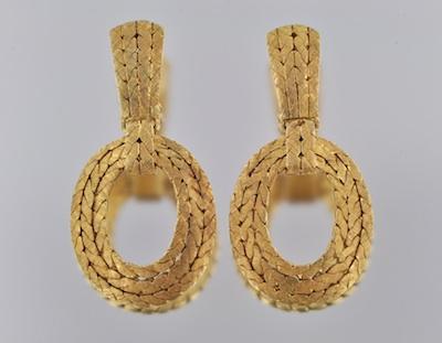 A Pair of Gold Earclips by Buccellati