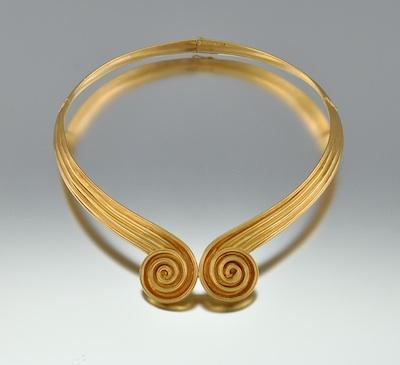 A Greek 18k Gold Collar Necklace