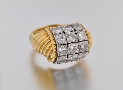 A Retro Design Diamond Ring 14k