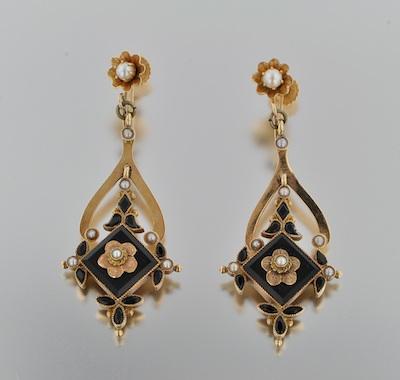 A Pair of Victorian Gold, Onyx