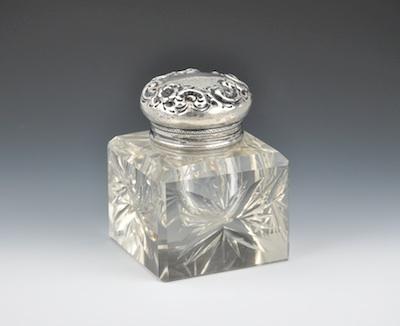 A Victorian Sterling Top and Crystal