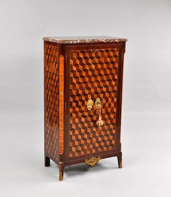 A Louis XV Parquetry Two-Door Cabinet