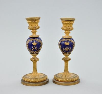 A Pair of Ormolu and Porcelain b4f9d