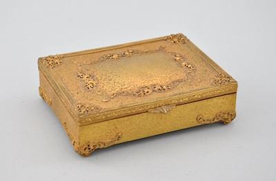 A Silvercraft Gilt Metal Humidor