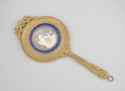 An Ormolu Gilt Bronze Hand Mirror Mounted