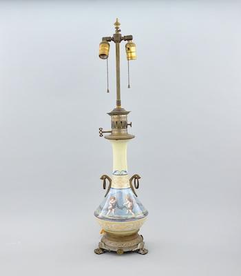 A French Porcelain Table Lamp The