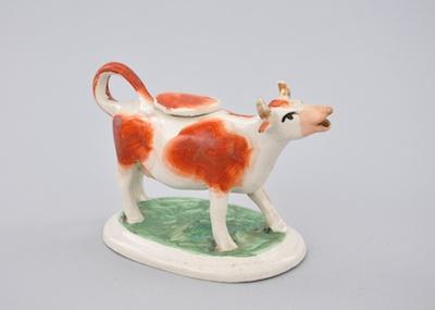 A Staffordshire Cow Creamer Standing b4fdf