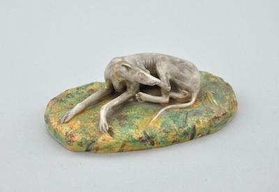 A Porcelain Figurine of a Greyhound b4fe2