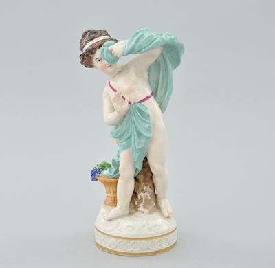 A Large Porcelain Figurine of a Bacchante