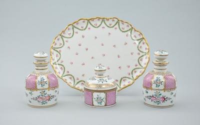 An Old Paris Porcelain Dresser Set and