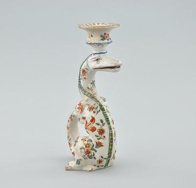A 19th Century French Faience Candle