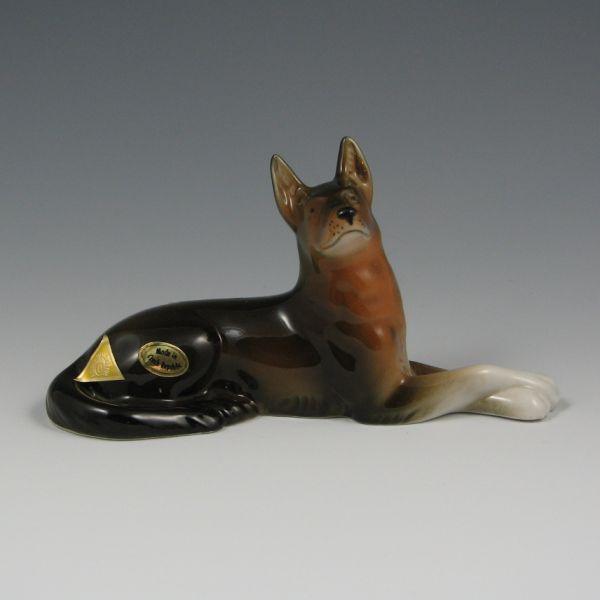 Royal Dux German Shepherd figurine