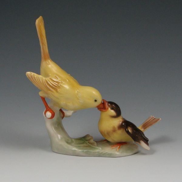 Goebel figurine of a mother bird feeding