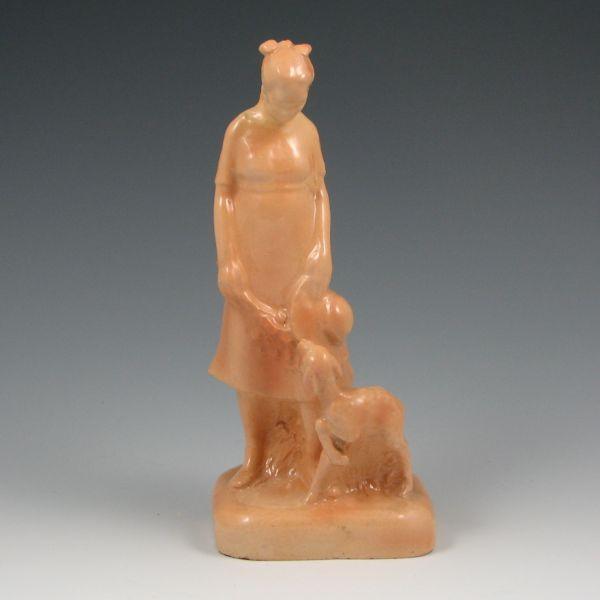 Pottery figurine of a girl with b5503