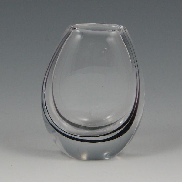 Kosta Glass cabinet vase with black b5507