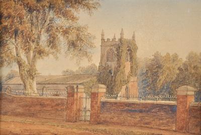 A 19th Century British Watercolor b57f3