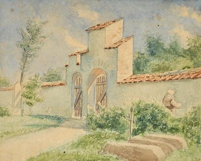 An Unsigned Danish Watercolor,