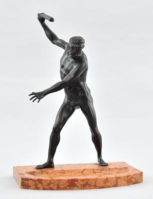 A Grand Tour Bronze on a Rouge Marble