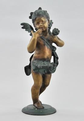 A Bronze Figure of a Young Angel