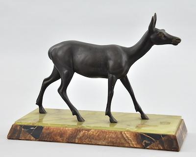 An Art Deco Statuette of a Deer