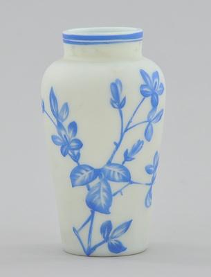 A Webb Glass Blue & White Cameo Vase