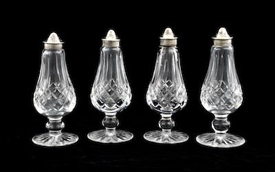 Four Waterford Crystal Salt Shakers